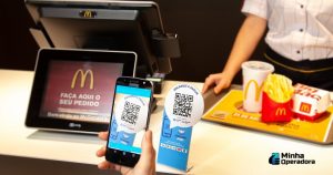 pagando no Mc Donald's com código QR via Mercado Pago