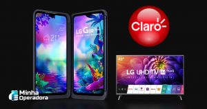 Cliente Claro ganha TV 4K ao comprar celular LG G8X