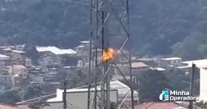 Incêndio atinge torre da Claro