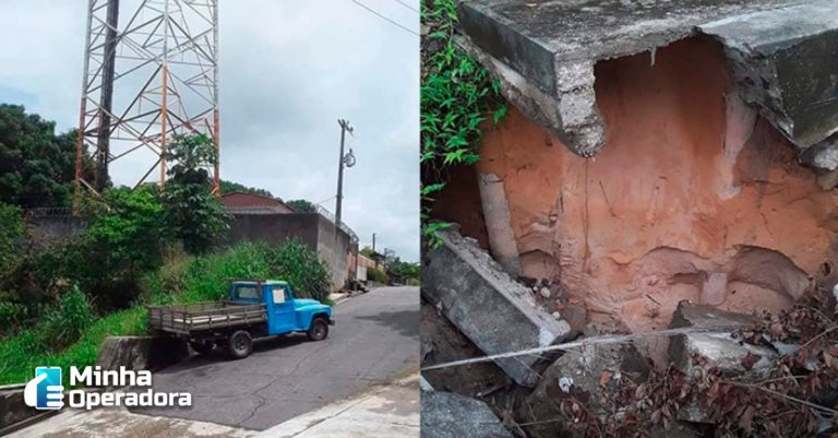 Torre da Vivo ameaça cair sobre casas no Amazonas, diz jornal