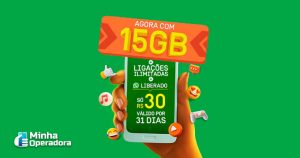 Oi oferta plano pré mensal de 15GB de internet por R$ 30