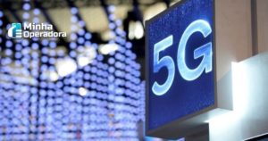 Tela exibindo a palavra 5G.