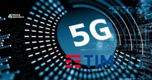 5G e logomarca da Tim