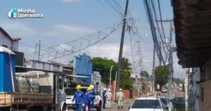 Queda de torre 5G da Brisanet em João Pessoa.