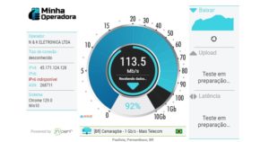 teste de velocidade de internet fixa Minha Operadora