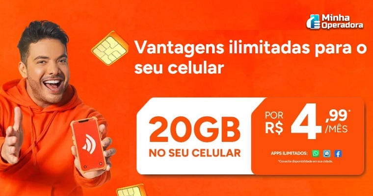 Promoção Brisanet móvel 20GB